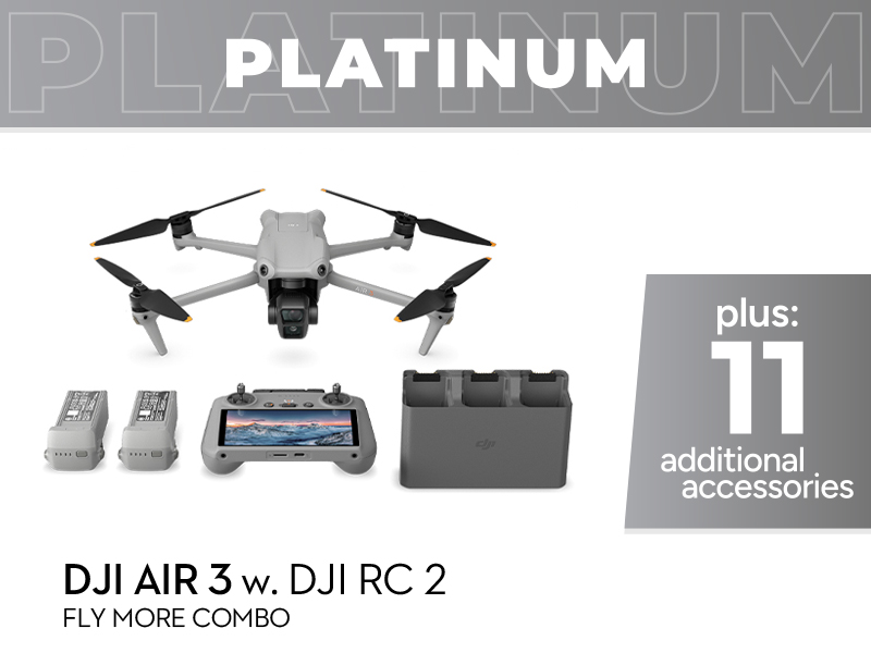 DJI Air 3 Platinum Combo w. DJI RC 2				